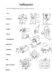 English Worksheet: Halloween