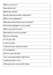 English Worksheet: Find your pair