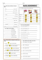 English Worksheet: likes and dislikes