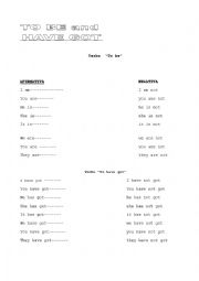 English Worksheet: To Be and Have got