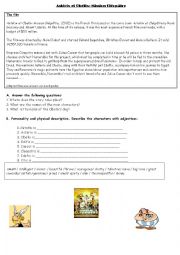 English Worksheet: Asterix and Cleopatra cartoon