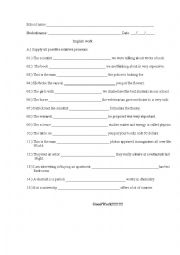 English Worksheet: relative pronouns