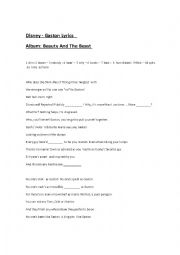 English Worksheet: Gaston - Beauty and the beast