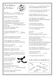 English Worksheet: This is Halloween: Nightmare Before Christmas