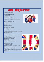 English Worksheet: I wish- One direction