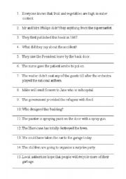 English Worksheet: Passive voice