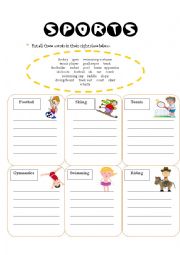 English Worksheet: Sports
