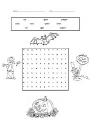 English Worksheet: halloween