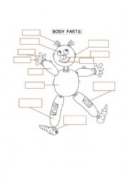 English Worksheet: Body Parts