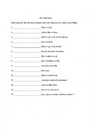 English Worksheet: Meet My Classmates