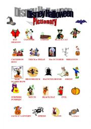 English Worksheet: Halloween Pictionary