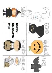 English Worksheet: Halloween mini book