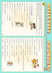 English Worksheet: Learning Reflexives pronouns