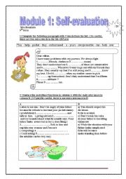 English Worksheet: Module 1 self evaluation