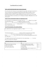 English Worksheet: consolidation module 1 9th form