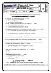 English Worksheet: end of term test