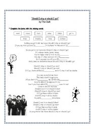 English Worksheet: song 