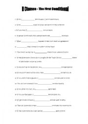 English Worksheet: if clauses