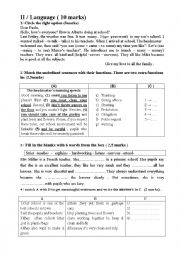 English Worksheet: exercise for the 7th form