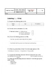 English Worksheet: 9th form test 
