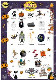 English Worksheet: Halloween pictionary