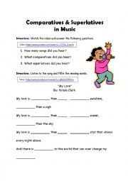 English Worksheet: Comparatives and Superlatives in Music