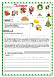 English Worksheet: Christmas