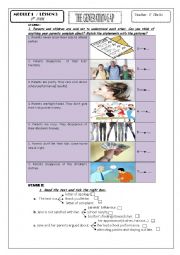 English Worksheet: Module 1 Lesson 3  THE GENERATION GAP   9th form tunisian sts