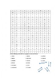English Worksheet: Plural Nouns (Find the Word Game)
