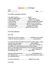 English Worksheet: gerund and infinitive