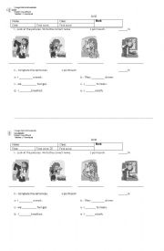 English Worksheet: daily routine quiz