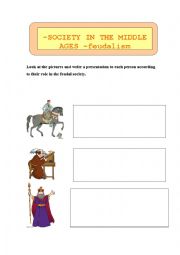 English Worksheet: FEUDAL SOCIETY