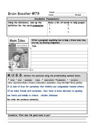 English Worksheet: Brain Booster #79