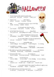 English Worksheet: Blood-sucking exercise - Halloween grammar