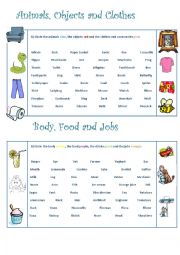 English Worksheet: Vocabulary revisions