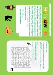 English Worksheet: Halloween 