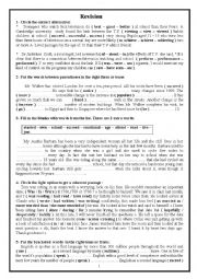 English Worksheet: Revision