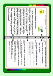 English Worksheet: the wind and the sun 