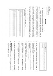 English Worksheet: Guided Writing