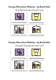 English Worksheet: Georges Marvelous medicine (GMM) room raid