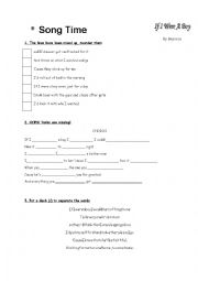 English Worksheet: If I were a boy