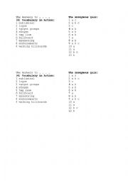 English Worksheet: Anonymous multiple choice quiz answer sheet