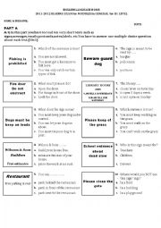 English Worksheet: reading exam for B1 level