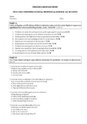 Listening test for B2 Level / exam