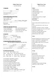 English Worksheet: I need your love - Ellie Goulding 