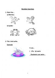 English Worksheet: Revision Worksheet