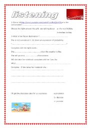 English Worksheet: listening 