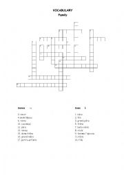 English Worksheet: Crosswords Family