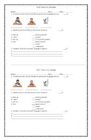 classroom language quiz