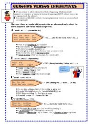 English Worksheet: gerunds versus infinitives 